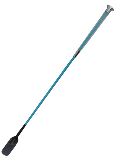 Woof Wear Gel Fusion riding whip in ocean blue, 60cm with translucent gel handle