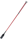 Woof Wear Gel Fusion riding whip in red, 60cm fibreglass whip with leather flapper