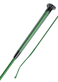 Woof Wear hi vis riding whip in fluorescent lime, gel handle and 10cm flick
