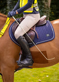 Woof Wear hi vis riding whip in fluorescent yellow, gel handle with reflective detailing