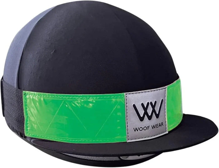 Woof Wear hi vis hat band in lime, one size, elasticated with silicone inner grip