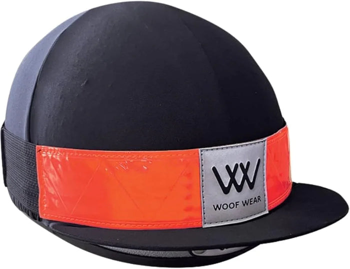 Woof Wear hi vis hat band in orange, one size, with reflective strip and branded badge