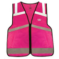 Woof Wear hi vis riding vest in fluorescent pink, adults extra large, reflective panels and zipped front
