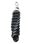 Woof Wear Contour lead rope in black, braided cotton rope with a heavy-duty swivel bolt snap
