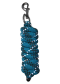 Woof Wear Contour lead rope in ocean, braided cotton over a recycled polypropylene core