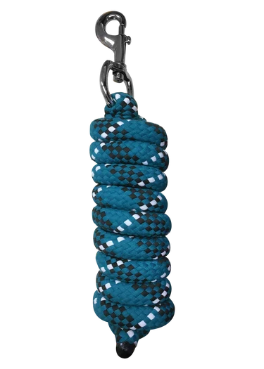 Woof Wear Contour lead rope in ocean, braided cotton over a recycled polypropylene core