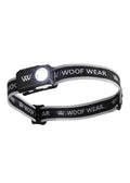 Woof Wear LED Pro head torch in black, 350 lumen rechargeable torch on an adjustable headband