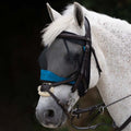 Woof Wear Ride On fly mask in black, size medium, spacer fabric mask with UV vision mesh