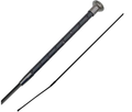 Woof Wear Stealth dressage whip in black, faux leather grip twisted with black crystals
