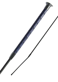 Woof Wear Stealth dressage whip in navy with faux leather grip and black crystals