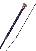 Woof Wear Twisted dressage whip in navy and rose gold, crystal-set shimmer grip