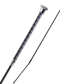 Woof Wear Twisted dressage whip in navy and silver, crystal-set shimmer grip