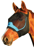 Woof Wear UV fly mask without ears in black, extra small, vision mesh and contoured nose seal