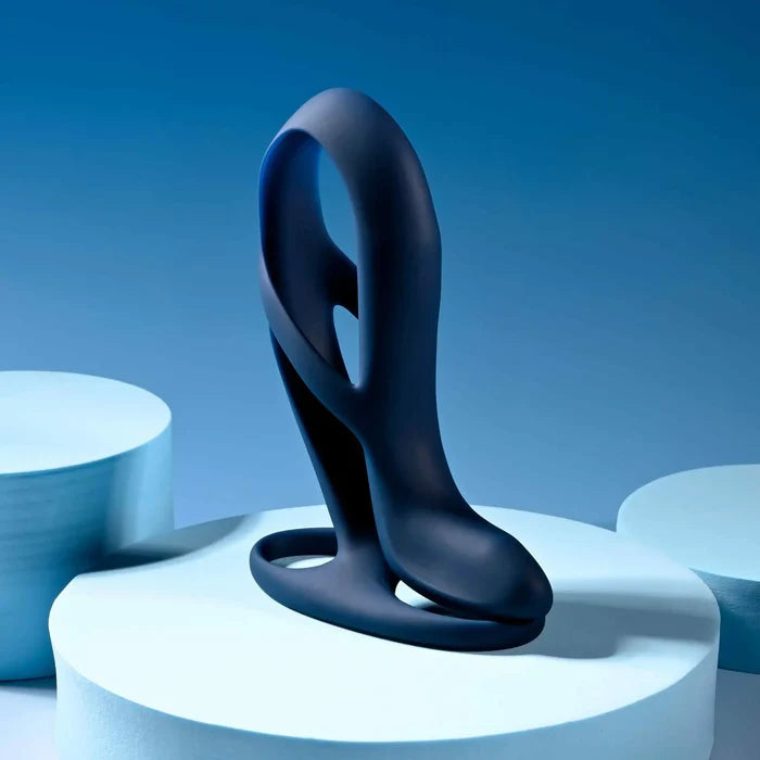 Big Time Vibrating Sheath with Remote - Navy - Vibrator